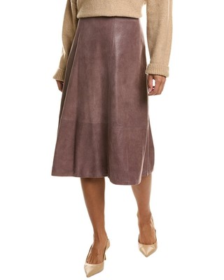 Кожаная юбка Brunello Cucinelli женская 42