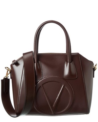 Valentino By Mario Валентино Миними Броуди Кожаная сумка женская коричневая