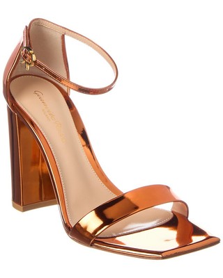 

Женские кожаные сандалии Gianvito Rossi 100 оранжевые, Оранжевый, NA