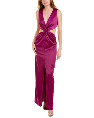 

Женское платье макси One33 Social By Badgley Mischka с вырезами, Фиолетовый