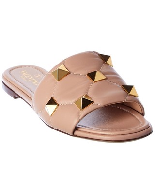 

Женские кожаные сандалии Valentino Roman с заклепками, розовые, Розовый, NA