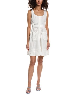 Женское платье-рубашка А-силуэта Kooples белого цвета 0