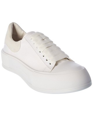 

Женские кроссовки Alexander Mcqueen Deck Plimsol из парусины и замши, NA