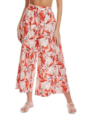 

Женские укороченные широкие брюки Carmen Marc Valvo красные, размер, Красный, NA