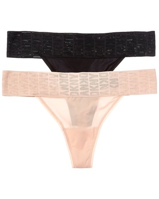 Женские эластичные стринги Dkny 2Pk черного цвета Xl