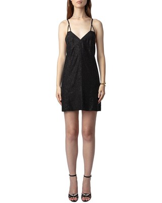 Pre-owned Zadig & Voltaire Rohana Silk Dress Women's In Noir