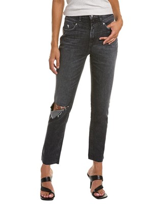 

Hudson Jeans Holly Washed Black Женские прямые джинсы с высокой посадкой, черные, Черный, NA