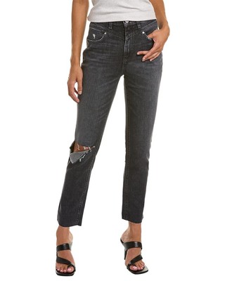 Hudson Jeans Holly Washed Black Женские прямые джинсы с высокой посадкой, черные 31