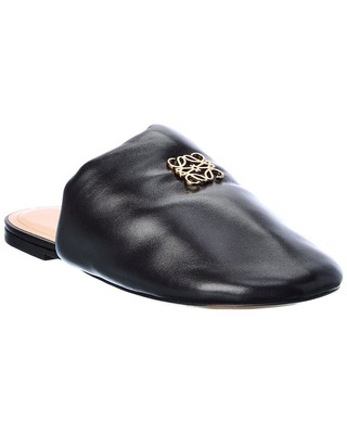 Loewe Puffy Anagram Кожаный мул Женский черный 36