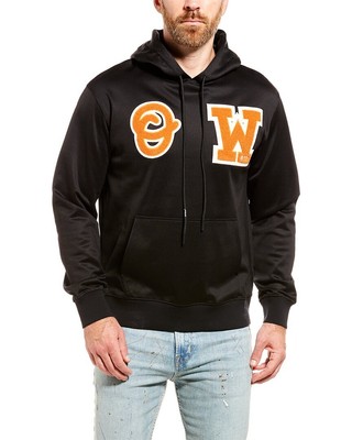 

Мужская худи Off-White с вышитой нашивкой, Черный