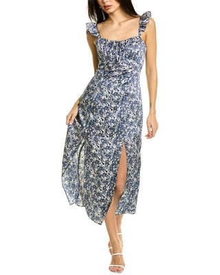 

Платье миди Cinq À Sep Milicent, темно-синее, женское, Navy