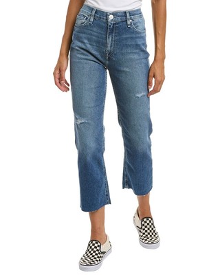 

Hudson Jeans Remi Oceanview Прямые укороченные женские джинсы с высокой посадкой, Синий, NA