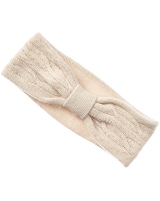 

Женская повязка на голову Portolano из кашемира косой вязки, Yogi ivory