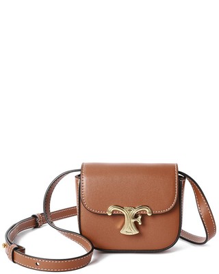 Женское мини-кроссбоди из гладкой кожи Tiffany & Fred Paris, коричневое