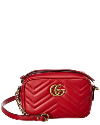 

Gucci Gg Marmont Mini Matelasse Кожаная сумка через плечо Женская красная, NA