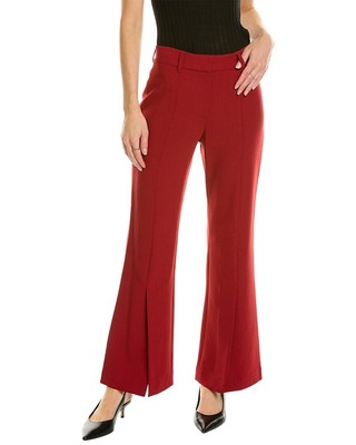 Широкие брюки из смесовой шерсти Lafayette 148 New York Roosevelt женские красные 34/00