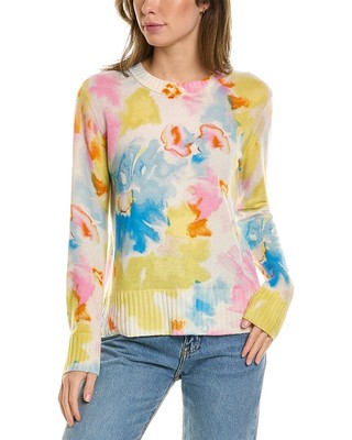

Женский кашемировый свитер с круглым вырезом и цветочным рисунком Forte Cashmere, Multi