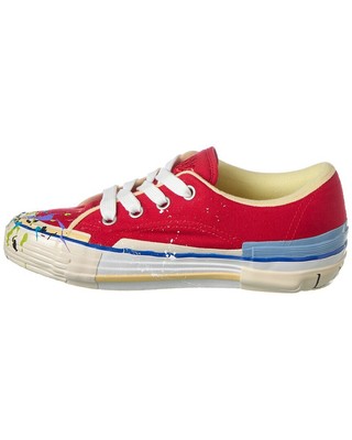 Pre-owned Lanvin Mlted Vulcanized Canvas Sneaker Men's In Red