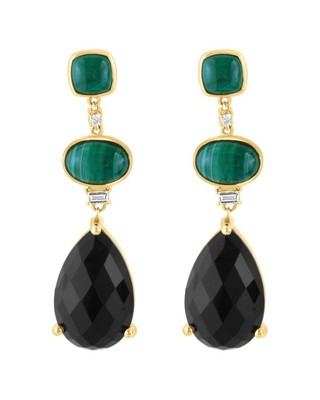 Женские серьги с бриллиантами и драгоценными камнями Effy Fine Jewelry 14K 11,87 Карат