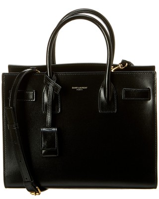 Детская кожаная сумка Saint Laurent Sac De Jour, женская черная Os