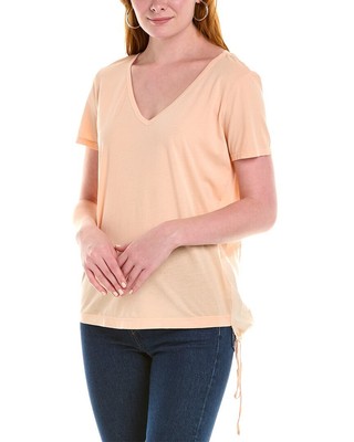 

Женская футболка Xcvi Keller High Low из льняной смеси, Розовый