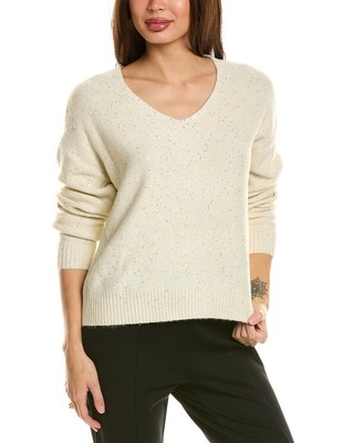 Свитер с блестками Vince Camuto, женский, белый, Xl