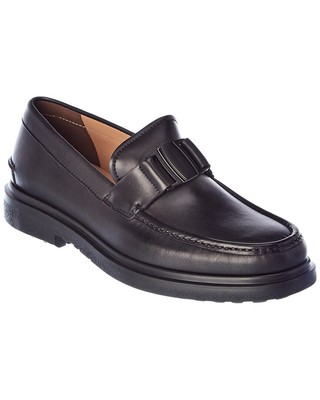

Мужские кожаные лоферы Ferragamo Vara с орнаментом, Черный, NA