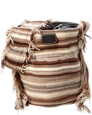 

Женская сумка-мешок Chloé Jorge из кашемира и кожи среднего размера, черная, NA