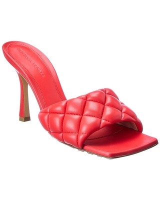 

Женские кожаные сандалии Bottega Veneta с мягкой подкладкой, Красный, NA