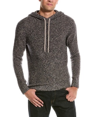Autumn Cashmere Italian Boucle Wool & Cashmere-Blend Hoodie Mens Brown Xxl