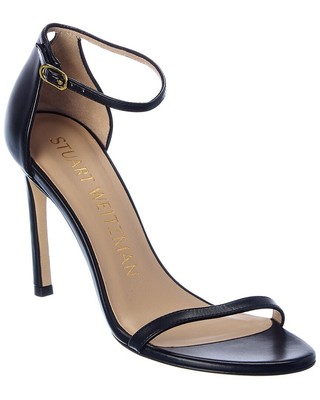 

Женские кожаные сандалии Stuart Weitzman Nudistsong, черные, Черный, NA