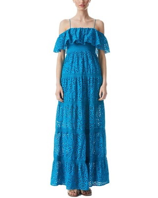 

Платье макси Alice + Olivia Kia со сборками, женское синее, Синий