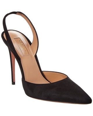 

Женские замшевые туфли Aquazzura So Nude 105, Черный, NA