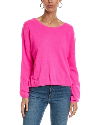 Brodie Cashmere Rosa Сексуальный кашемировый свитер с открытой спиной Женский Розовый S