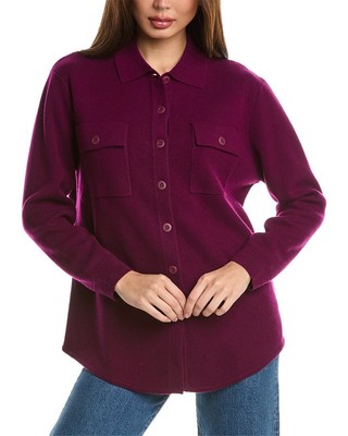 Женская кашемировая шапочка из двойного трикотажа Forte Cashmere фиолетового цвета Xs