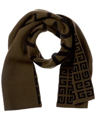 Givenchy 4G Wool & Cashmere-Blend Scarf Womens Black