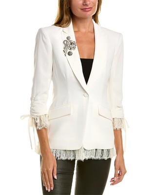 

Брошь Cinq À Sept Roxie Blazer, женский пиджак, Белый