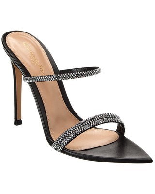

Gianvito Rossi Cannes 105 Женские кожаные сандалии, Черный, NA