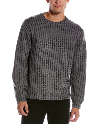 

Helmut Lang шерстяной мужской свитер с круглым вырезом, Grey
