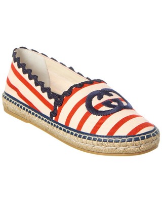 Женские эспадрильи из парусины Gucci Interlocking G Canvas