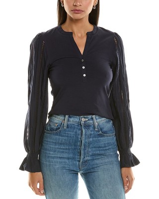 Cinq À Sept Gianna Top Womens Navy M