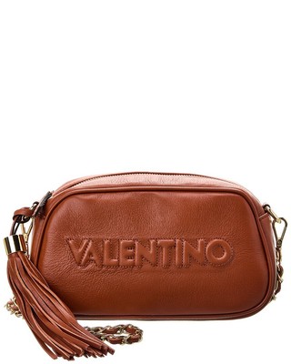 Valentino By Mario Valentino Bella Женское кроссбоди из тисненой кожи коричневого цвета