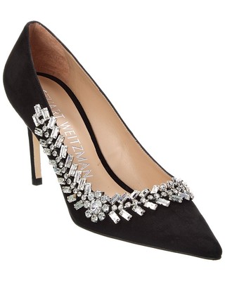 

Женские замшевые туфли Stuart Weitzman Promise 85, Черный, NA