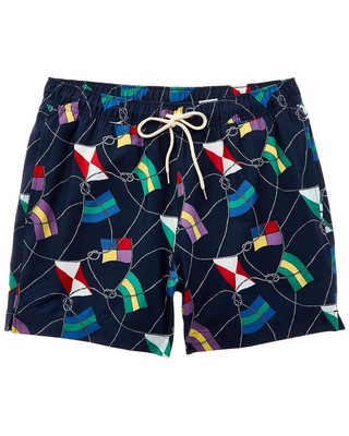 

Мужские шорты для плавания с принтом Brooks Brothers Montauk, Синий, NA