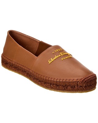 

Женские кожаные эспадрильи Ferragamo Susana, Коричневый, NA