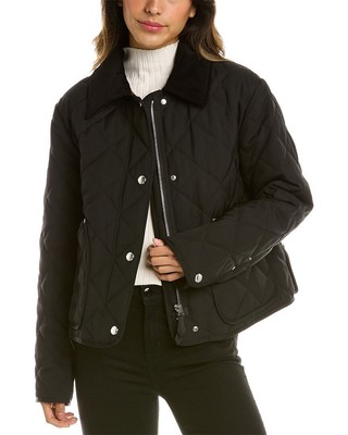 

Женская стеганая куртка на пуговицах Burberry, черная, Черный, NA