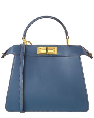 Tiffany & Fred Paris Smooth Nappa Leather Satchel Womens Blue