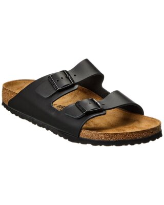 Birkenstock Arizona Bs Narrow Fit Leather Sandal Mens Black 43