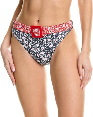 

Gottex Shimmering Dasies Сексуальные женские трусы с высоким вырезом, Navyred
