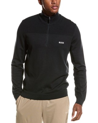 Мужской имитационный пуловер из полушерстяной ткани Boss Hugo Boss Zomat на молнии 1/4